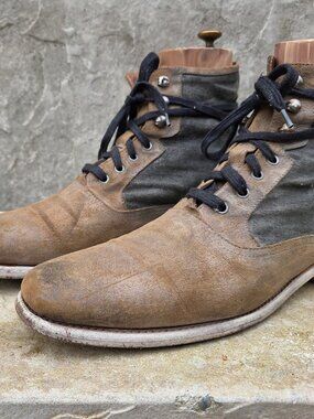 John Varvatos Bowery Lace Boots – Limited Edition Hand made in Italy - Size 10.5